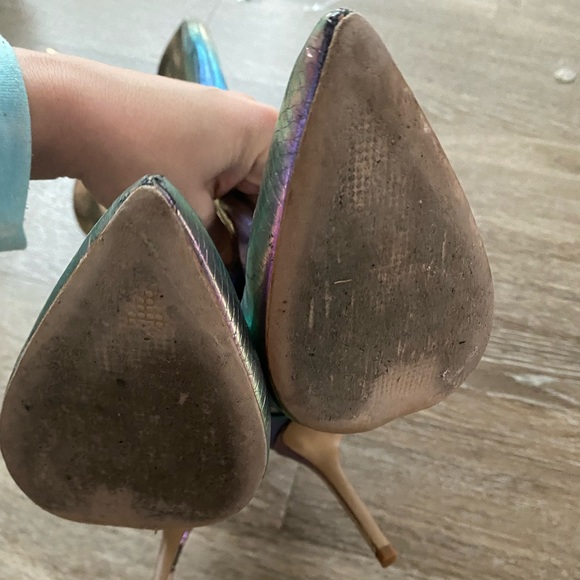 SCHUTZ Maryana Iridescent Snake Print Boots - Picture 4 of 5